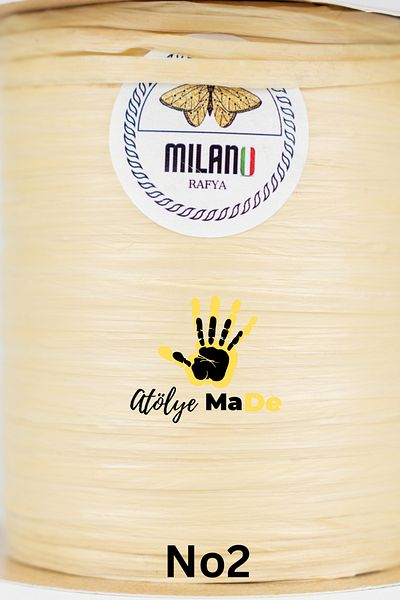 Atölye MaDe Milano Raffia 100gr Μονό Κουλούρι Κωδικός Χρώματος No02
