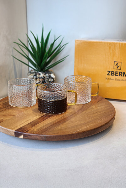ZBERN 6'lı 150 ml Çay Kahve Espresso Cam Bardak Fincan