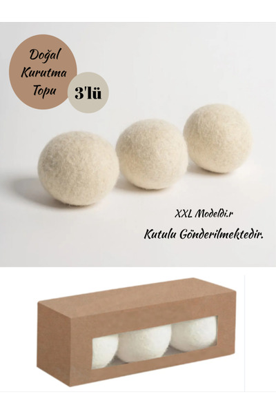 Genel Markalar 3 Adet Doğal Çamaşır Yün Kurutma Topu Yumuşatıcı İçin Kurutma ...