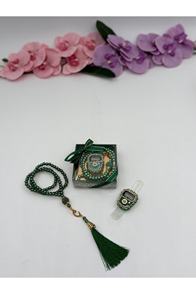 Uğurlu Hac Set de mărgele de rugăciune din perle, cu design dublu Zikirmatik