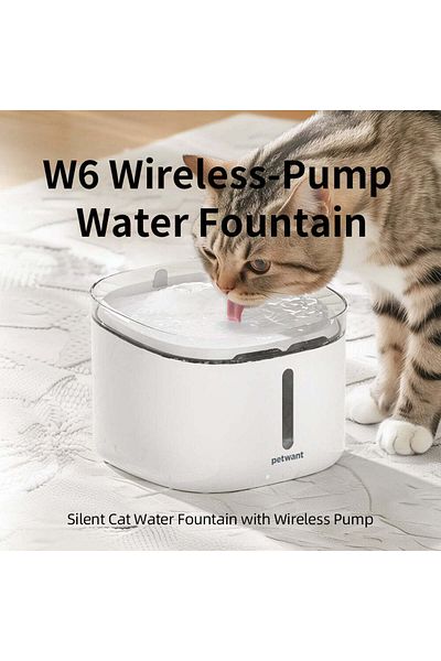 PetPeer Cat Water Fountain 2 Liter Triple Filtration System Quiet Machine Washable for Cats Drink