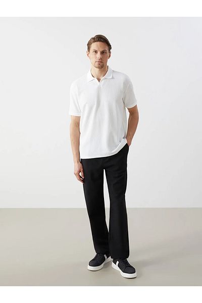LC Waikiki Ανδρικό μπλουζάκι LCW Vision Ecru Polo με κοντό μανίκι