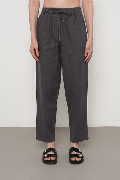 Orfeo Negro Women's 100% Linen Comfortable Fit Solid Color Pants