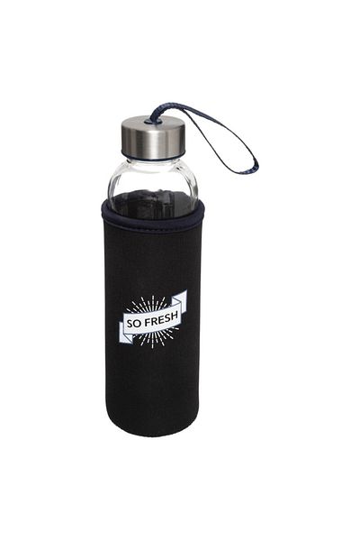 5FIVE Boute Black water bottle, neoprene protection, 0.5 liters