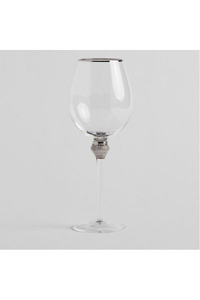 HomeVibes Pahar vin RAUT silver 500 ml