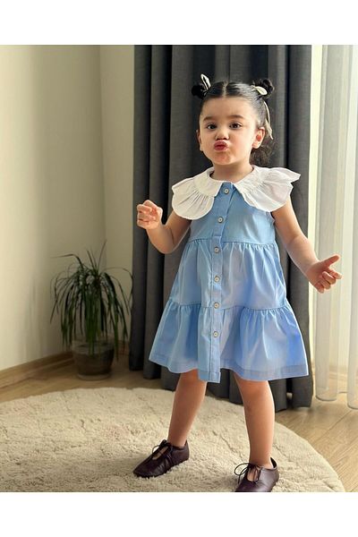 1 Dünya Çocuk Lulica Collar Dress
