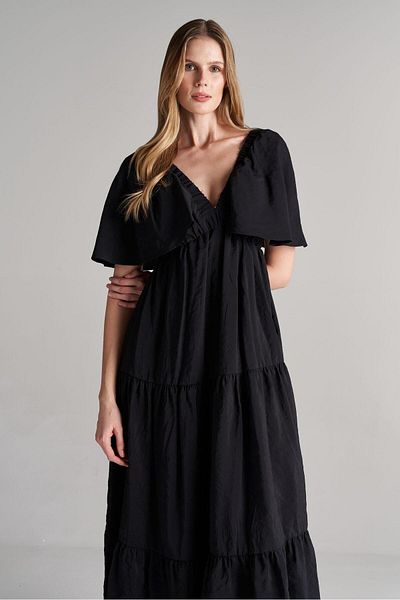 Maldia Shop Women's V-Neck Back Detail Dress