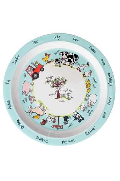 Tyrrell Katz Melamine Food Plate Farmyard // Farm Animals