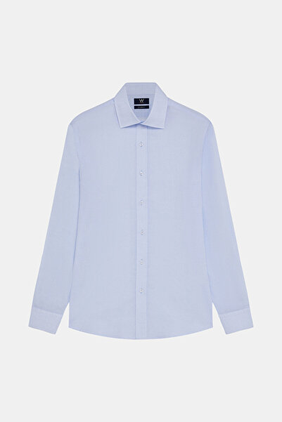 W Collection MAVİ UZUN KOLLU GÖMLEK