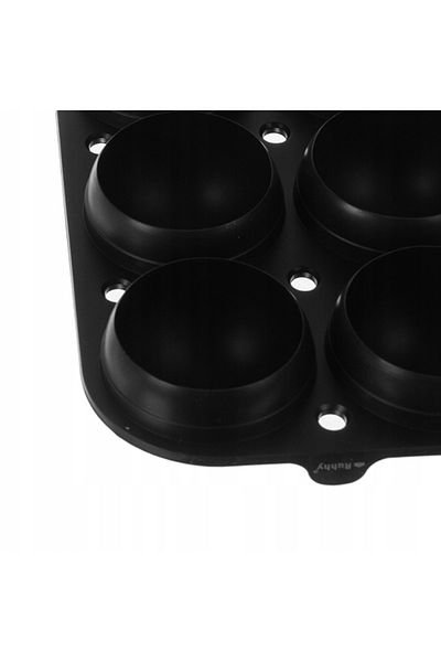 zola Silicone ice ball mold, 6 spaces, spherical shapes, 17.5x12.5x5 cm, black