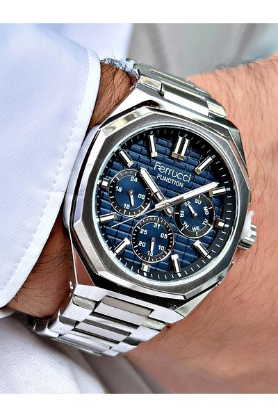 Ferrucci Men's Wristwatch Fcf.14079fm.03 - Multi Function, 3 ATM Waterproof