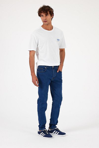 VENA Pantaloni jeans pentru bărbați Smith - albastru închis, crop conic