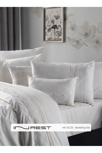 INREST Bellefleur Duvet Cover Set (Without Filling) Cotton 100% Single Size 160x230 cm - 5 Pieces