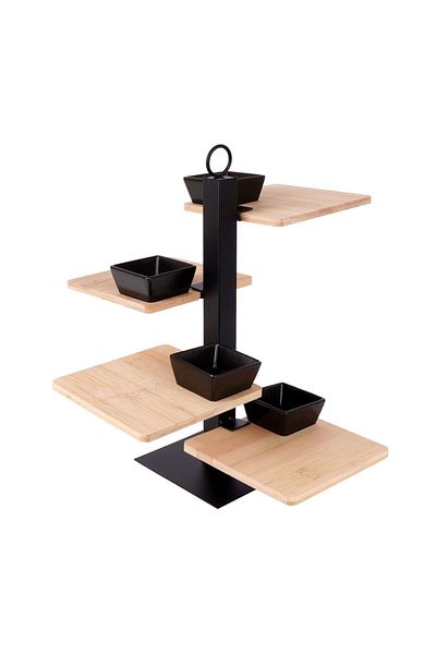 Excellent Houseware Alore tiered serving platter, 4 levels, 32 x 32 x H 37 cm