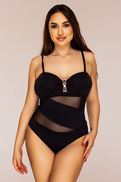 Lush Fashion Black One Piece Swimsuit