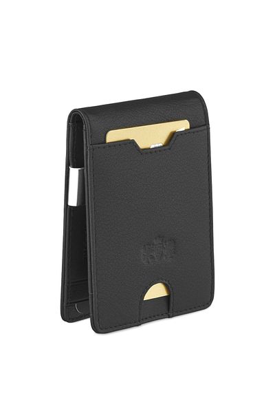 zagatto Slim Men's Wallet with Card Slot, Black, Genuine Leather, 11x8x1.5 cm, ZG-X1-F2