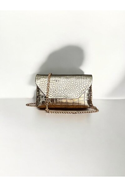 ila bags Geantă de aur cu curea cu lanț cu stea