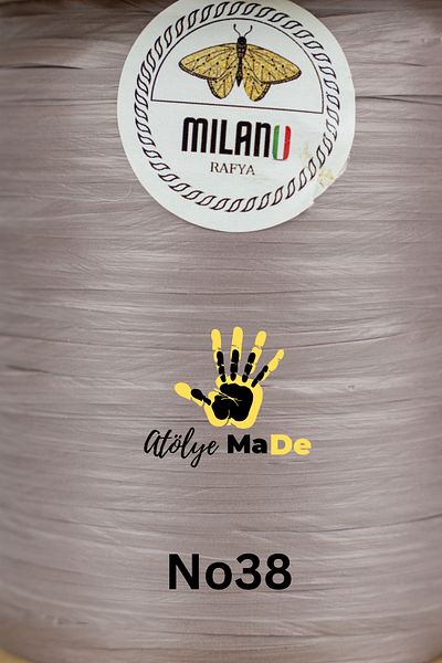 Atölye MaDe Milano Raffia 100gr Μονό Κόμπο Κωδικός Χρώματος No38