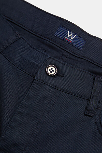 W Collection Dark Blue Pipe Leg Sports Pants