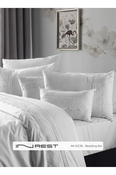 INREST Clover Single Duvet Cover Set (Without Filling) Cotton 100% Single Size 160x230 cm - 5 Pieces