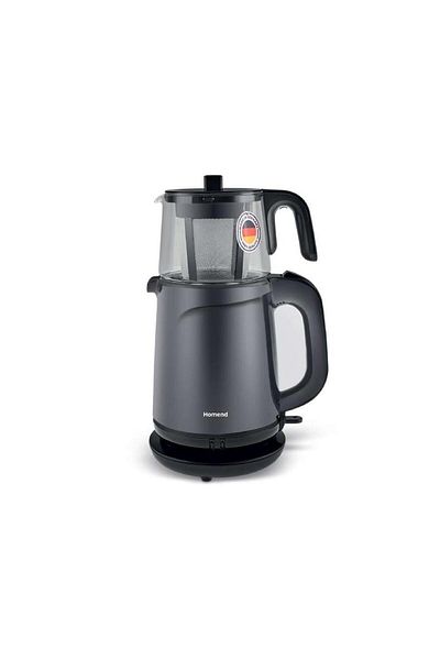 HOMEND Glass Teapot Tea Machine Royal Tea 1743H Black-Gray