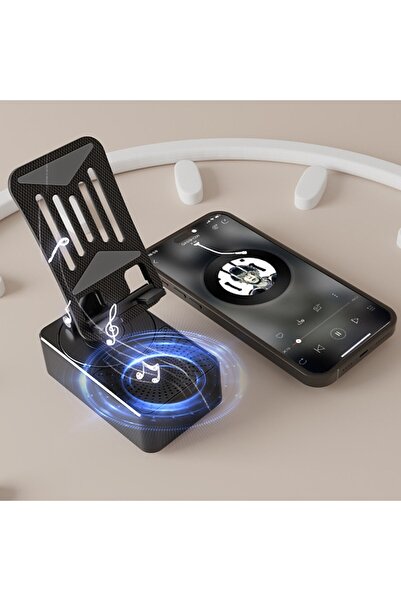 OEM Încărcător wireless 3 în 1 cu suport reglabil, difuzor Bluetooth, baterie externă de 5000 mAh, încărcare rapidă de 15 W