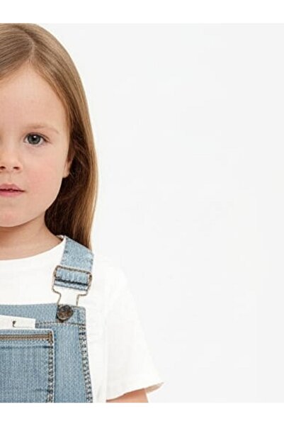 Özçelik Kız Çoçuk Kot Ayıcıklı Şort Slopet Mavi