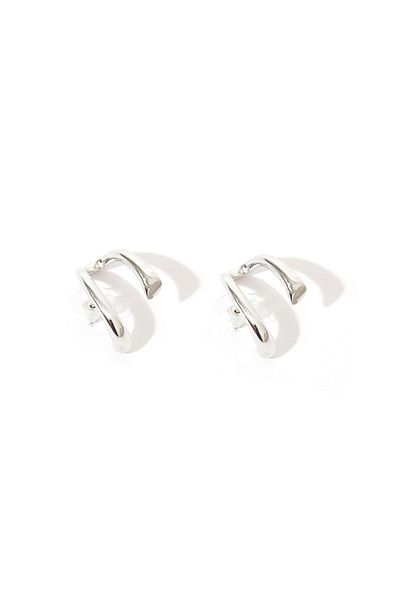 RİVUS Geometric Shaped Thin Earrings - Silver