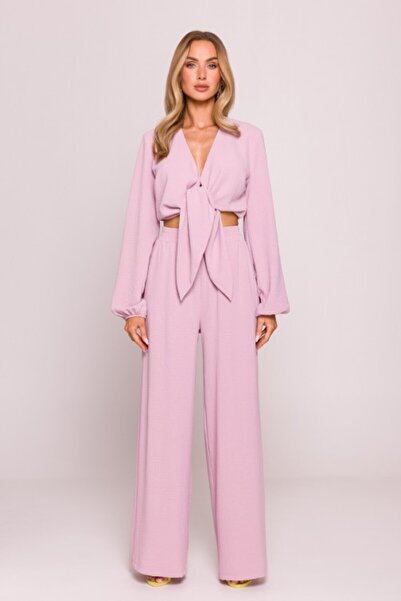 Made of Emotion TIE FRONT CROP TOP