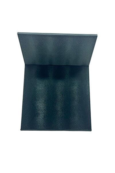 MeGass Dekor Leather Fabric Covered Green Color Foldable Footed Jewelry and Makeup Mirror 31*X31 cm