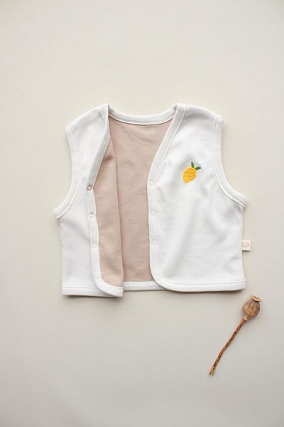 Oh La La Koala For Little Ones Lemon Embroidered Double-Sided Vest
