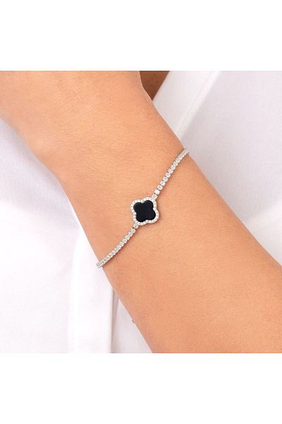 Unika Bracelet Clover Tennis Onyx