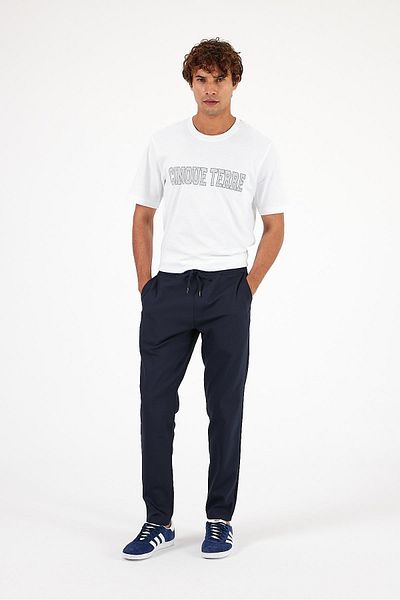 VENA Ανδρικό έξυπνο παντελόνι Alfred Navy Blue με ελαστική μέση