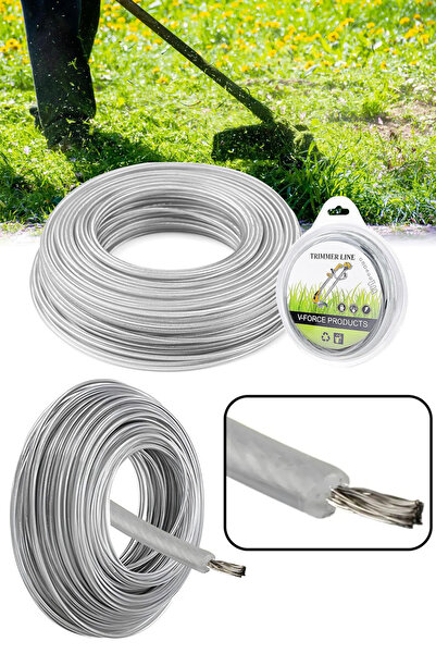 ABLACKS Universal Çelik Telli 3.0 MM 25 Metre Tırpan Misinası