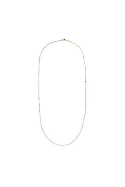 ohmygod jewelry Colier Lung Perle si Lant de Zale Placat cu Aur – Classic Long Pearl Necklace