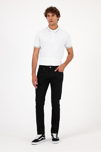 VENA Ανδρικό παντελόνι Jean Edward Black Slim Fit Straight