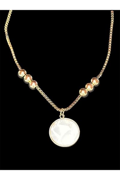 lolajewelry Luxury Steel Gold Color Dorika Pearlescent Gold Color Steel Anklet