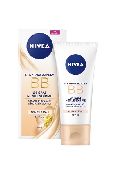 NIVEA 5'i 1 Arada BB Krem Açık Cilt Tonu SPF 15 50 Ml
