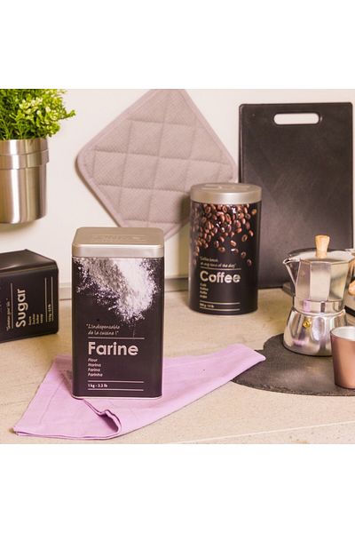 5FIVE Faina Noire storage container, metal 10.8 x 10.8 x 18.4 cm