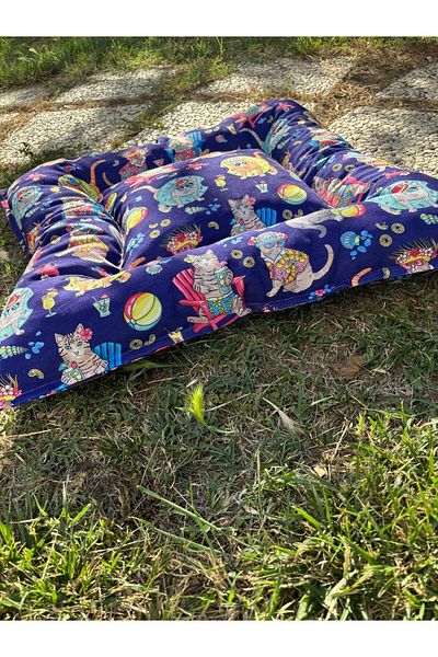 Petris Cushion for Cat-Dog Bed 60X60 cm Square (Special Fabric for Cats on Holiday)