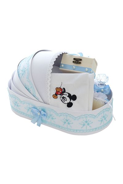 Recostore Set botez de baieti personalizat cu Mickey Mouse, 15 piese, Recostore®, REC2670