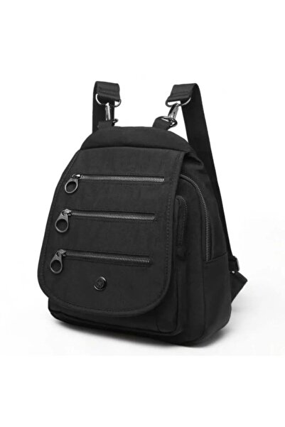 SMART BAGS حقيبة ظهر نسائية من القماش المجعد BC 1169 - أسود