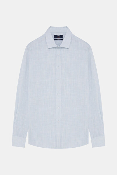 W Collection MAVİ UZUN KOLLU GÖMLEK