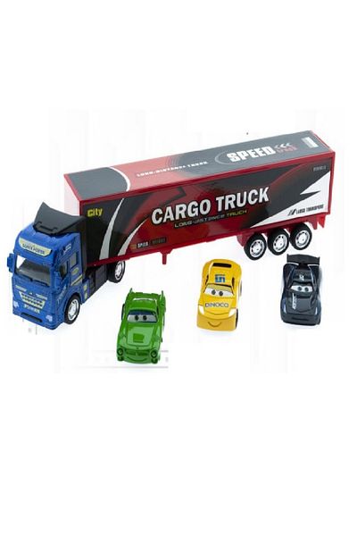 rexa Auto Truck and Car Set – Transporter Trailer with Mini Cars – Vehicle Playset for Kids
