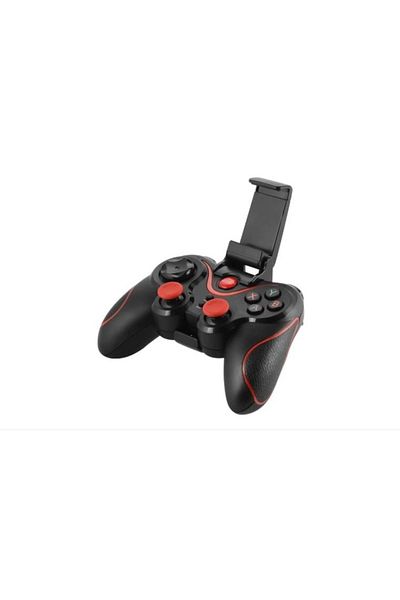FOXMAG24 Gamepad wireless GAIA X3, Bluetooth, suport reglabil, PC/Android/iOS, negru/roșu