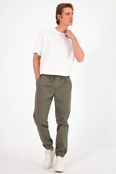 VENA Ανδρικό παντελόνι Simon Khaki Slim Fit Gabardine Jogger