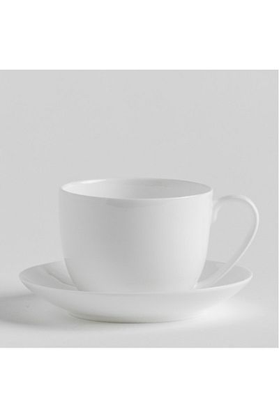 HomeVibes Ceasca cu farfurie BIANCO 270 ml