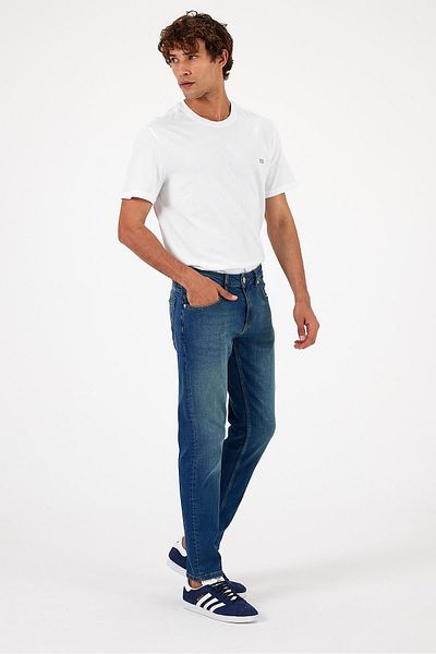 VENA Ανδρικό παντελόνι Edward - Σκούρο Μπλε Slim Fit Straight Jean