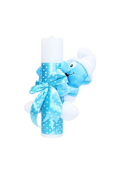 Recostore Set botez de baieti personalizat cu Strumfi, 14 piese, turcoaz, Recostore®, REC886