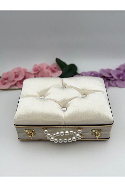 Uğurlu Hac kapitoneli incili çanta çeyizlik set